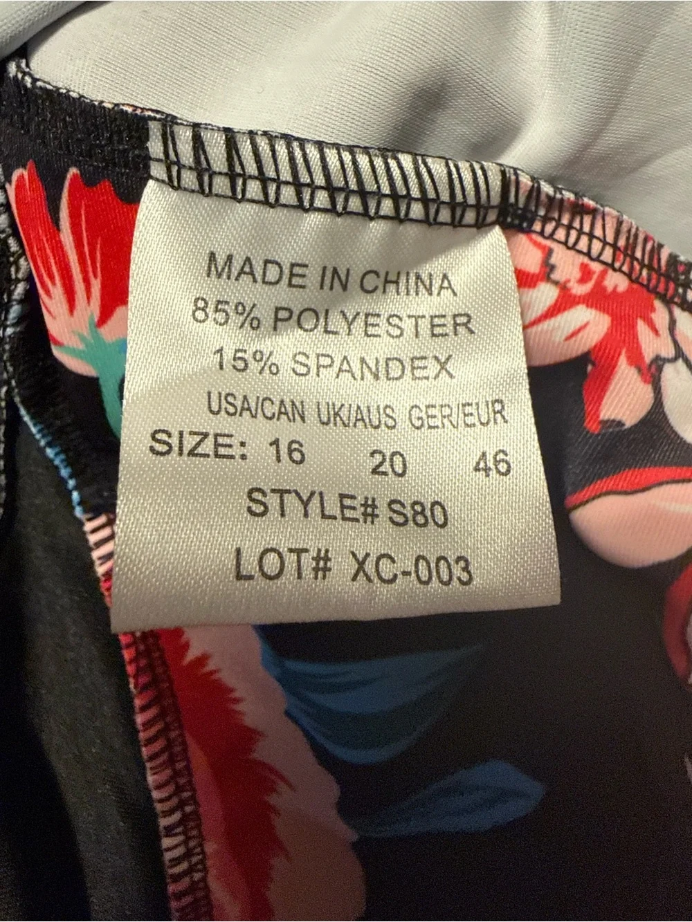 NWOT Tropical Floral Bikini High Rise Swimsuit Set US 16 / XL / Plus Size